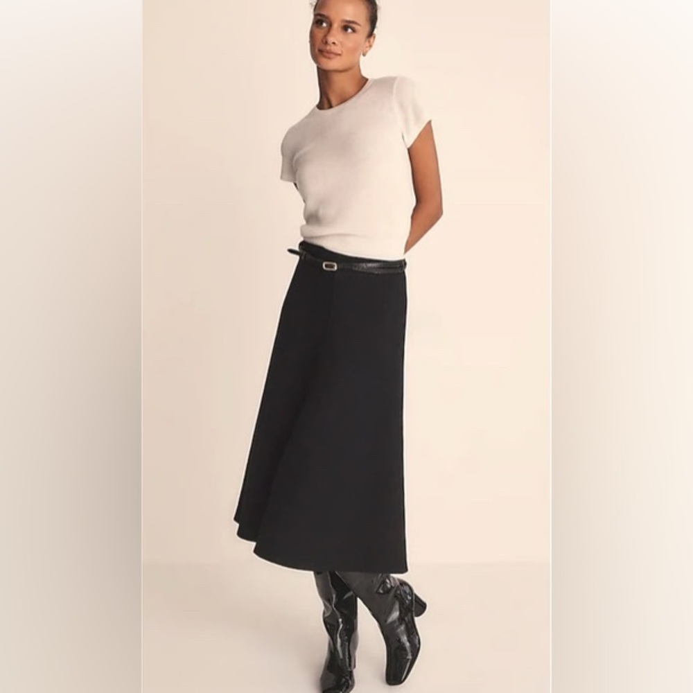 J. Crew A-line Circle Skirt in Double-cloth Wool Blend NWT